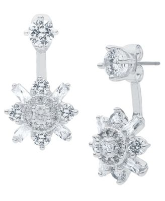 Anne Klein silver floater earrings